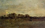 Charles-Francois Daubigny Orchard at Sunset oil on canvas